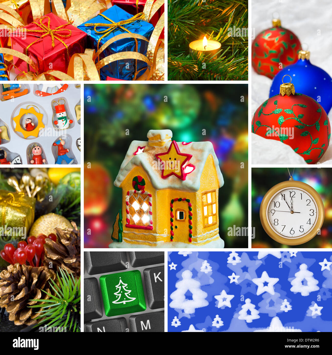 Collage of christmas images Stock Photo - Alamy