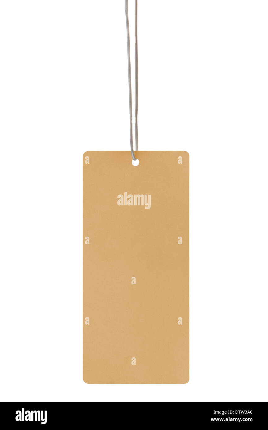 Blank label and string Stock Photo Alamy