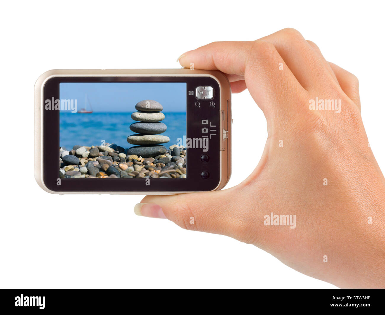 Photo camera in hand Stock Photo - Alamy