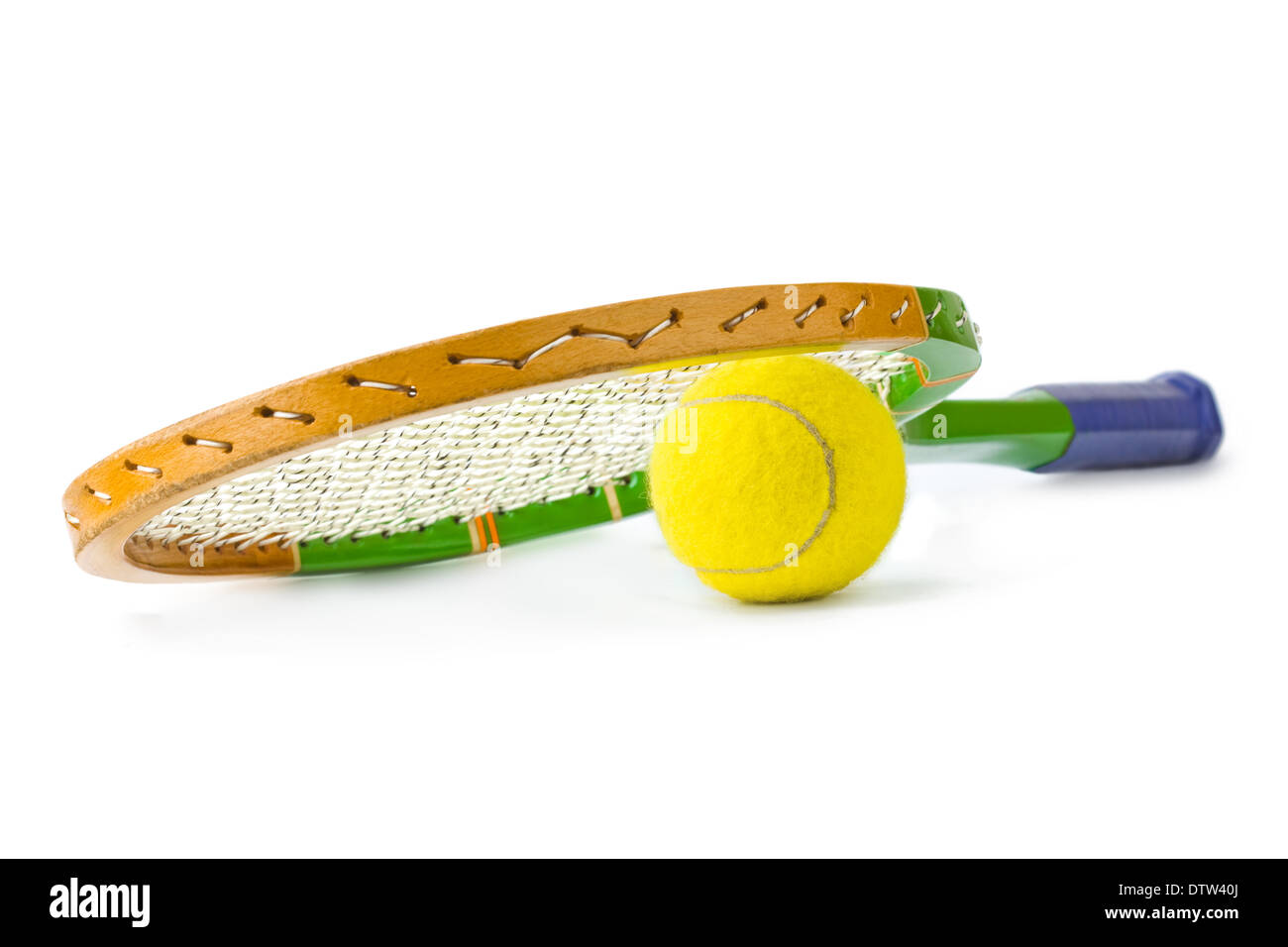 Tennis racket and ball Stock Photo Alamy