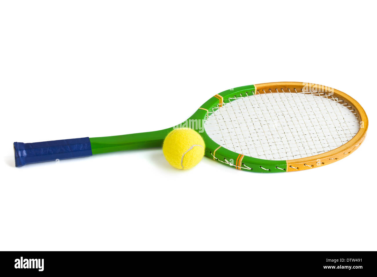 Tennis racket and ball Stock Photo Alamy