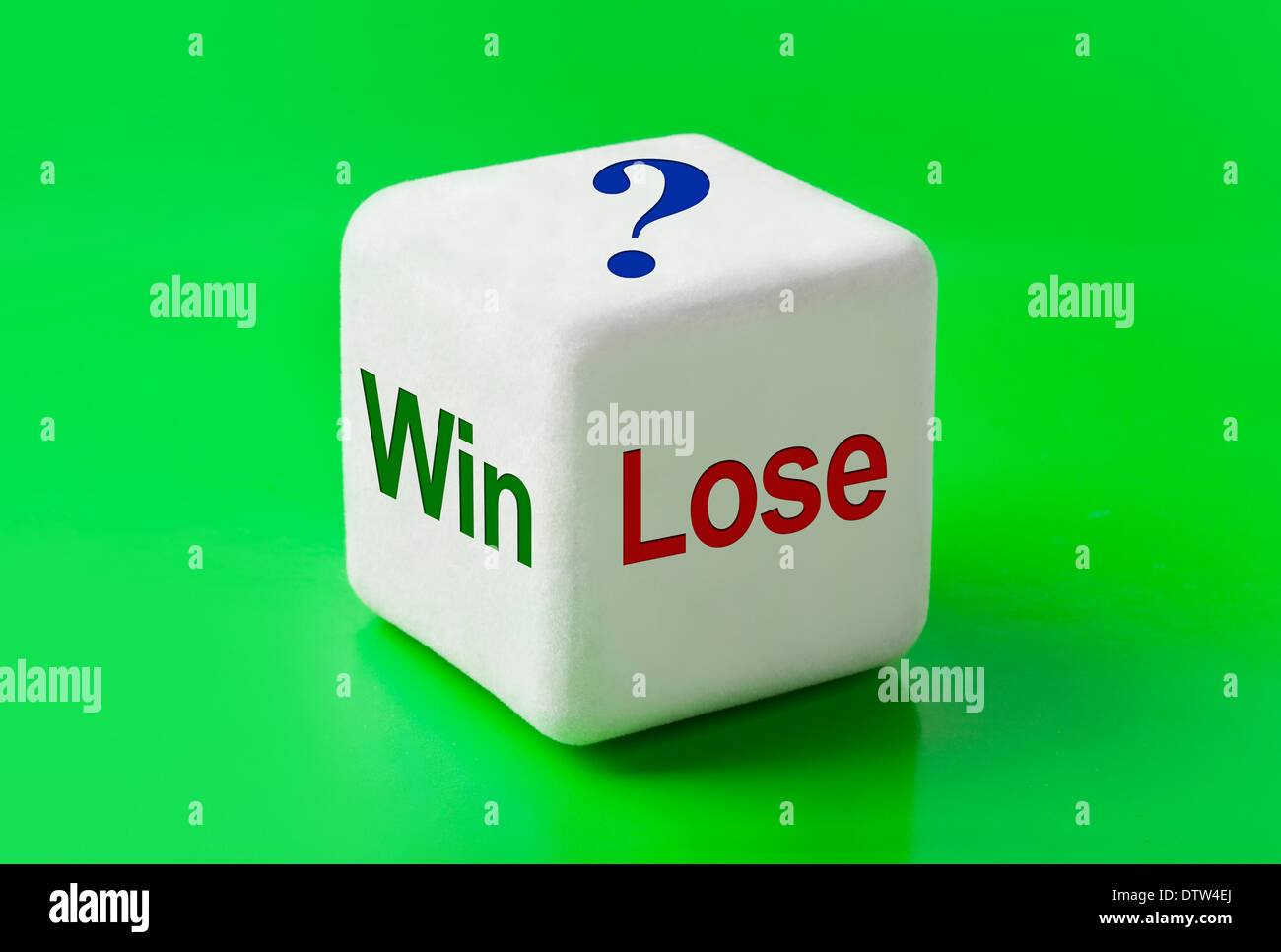 Dice with words Win and Lose Stock Photo Alamy