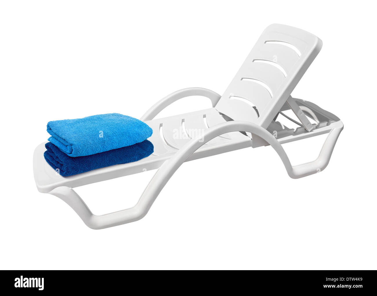 Beach chair and towels Stock Photo Alamy