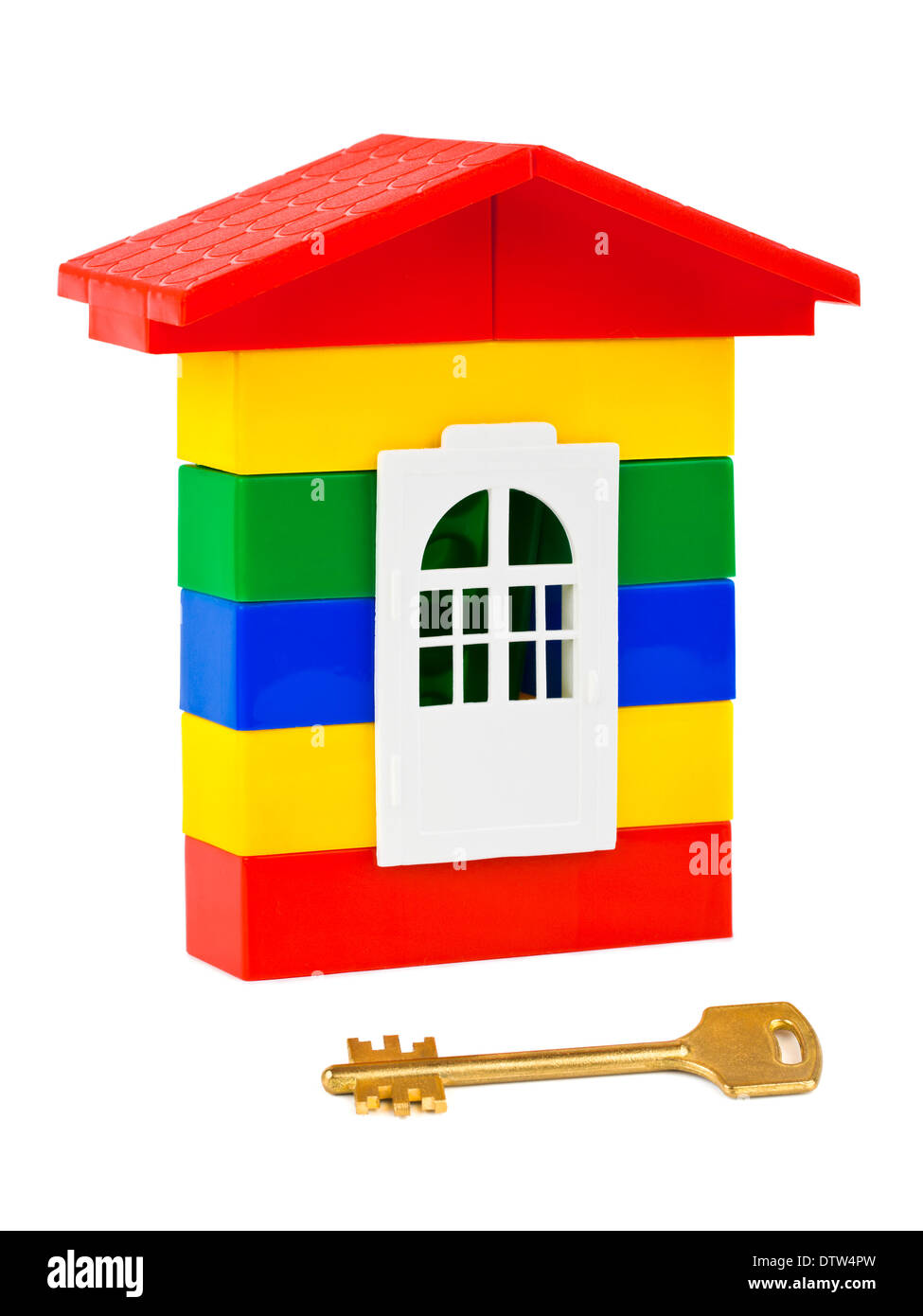 Toy house and key Stock Photo Alamy