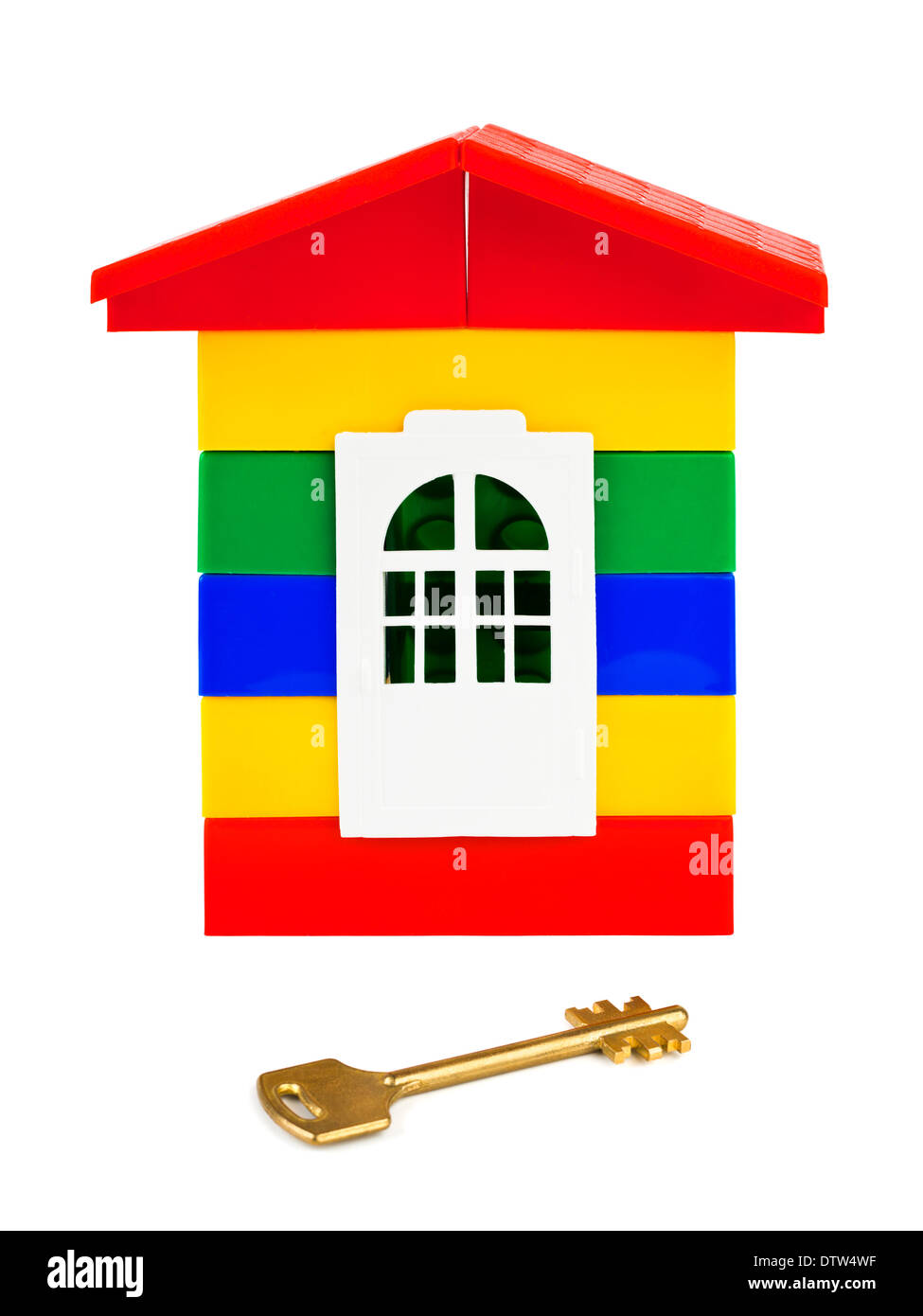 Toy house and key Stock Photo Alamy