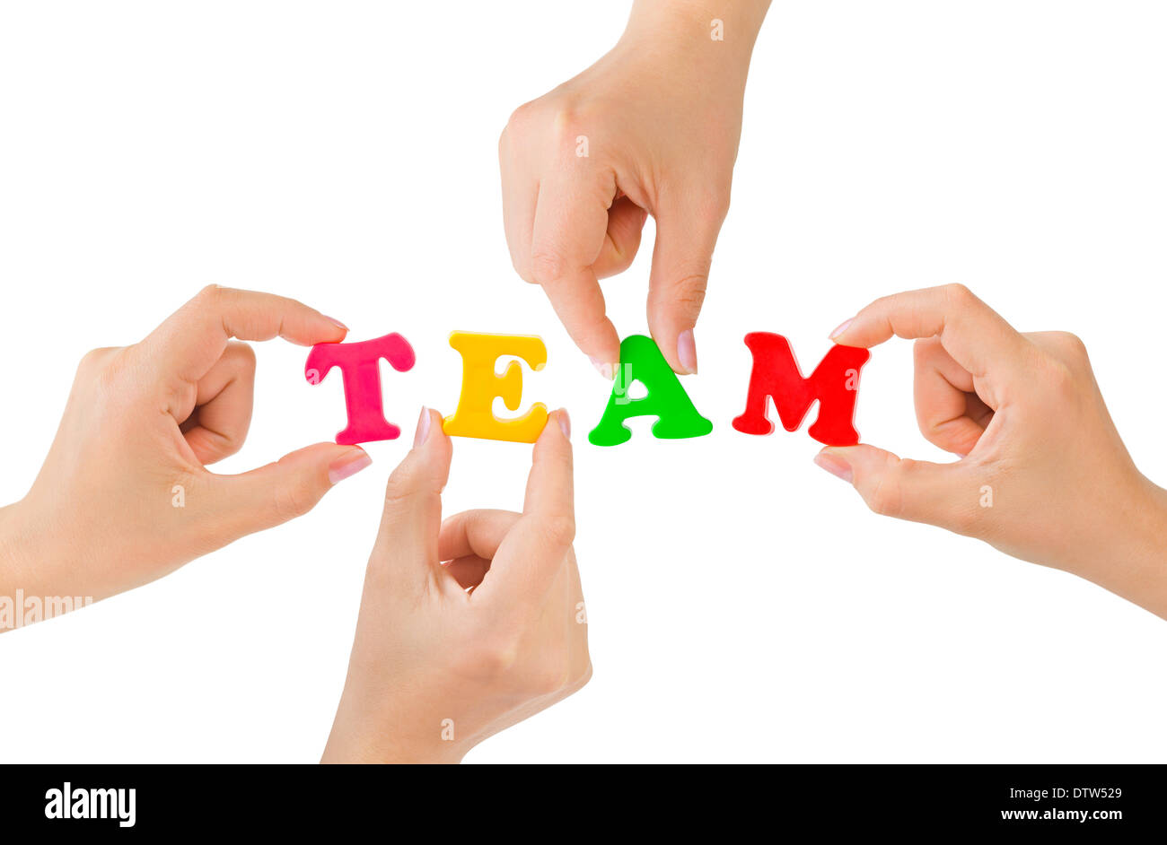 hands-and-word-team-stock-photo-alamy