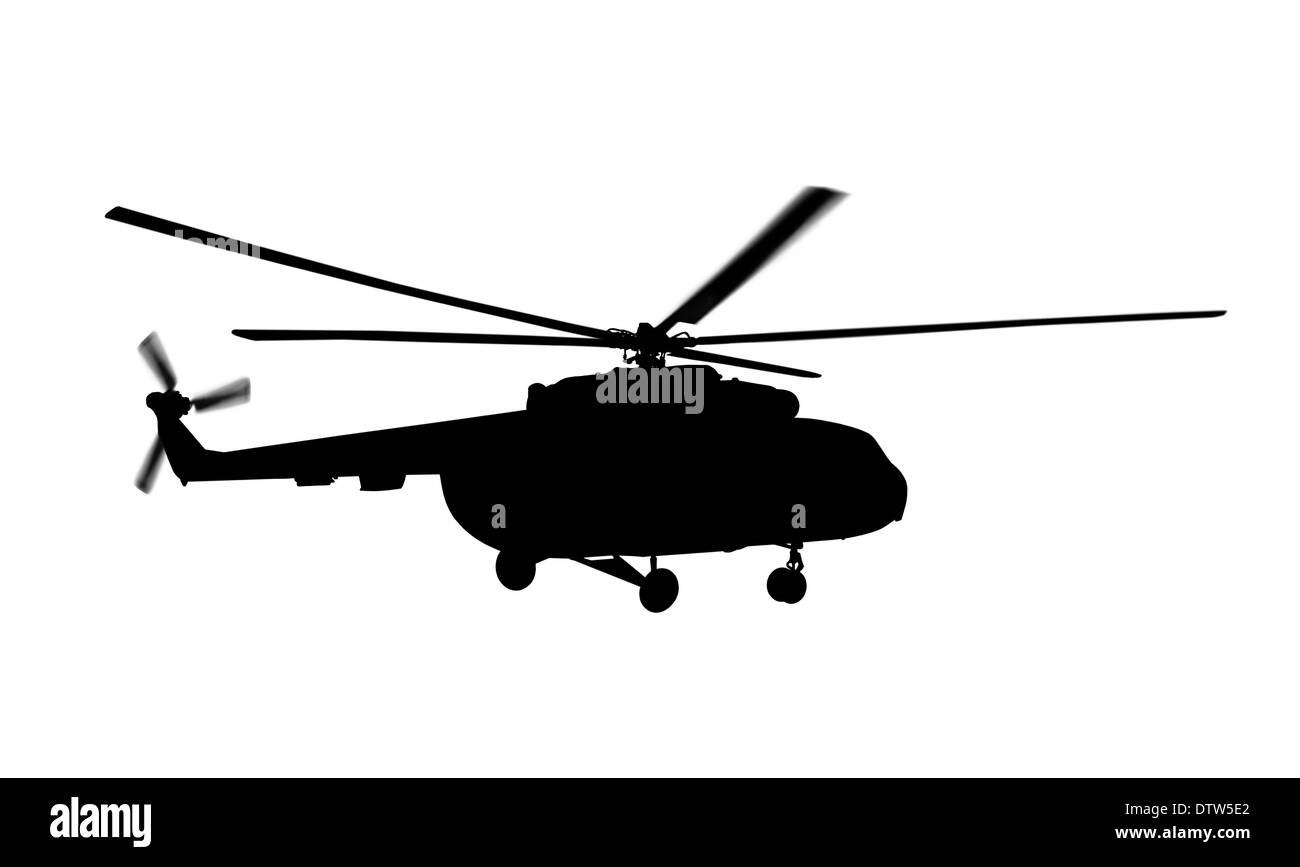 Силуэт вертолета ми-8