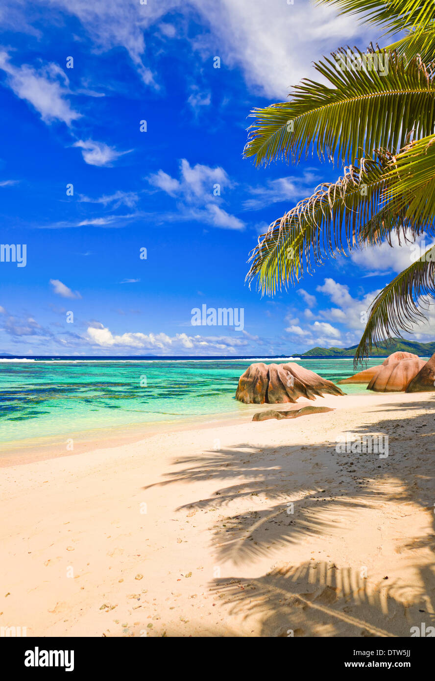 Beach Source d'Argent at Seychelles Stock Photo - Alamy