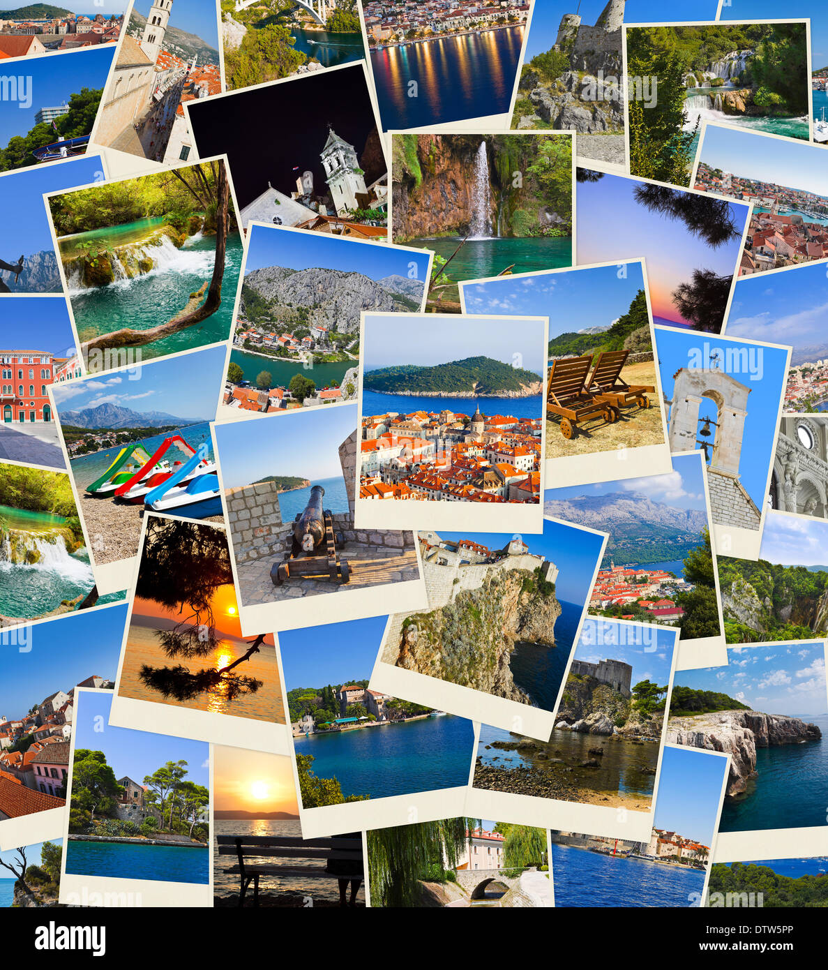Stack of Croatia travel photos Stock Photo