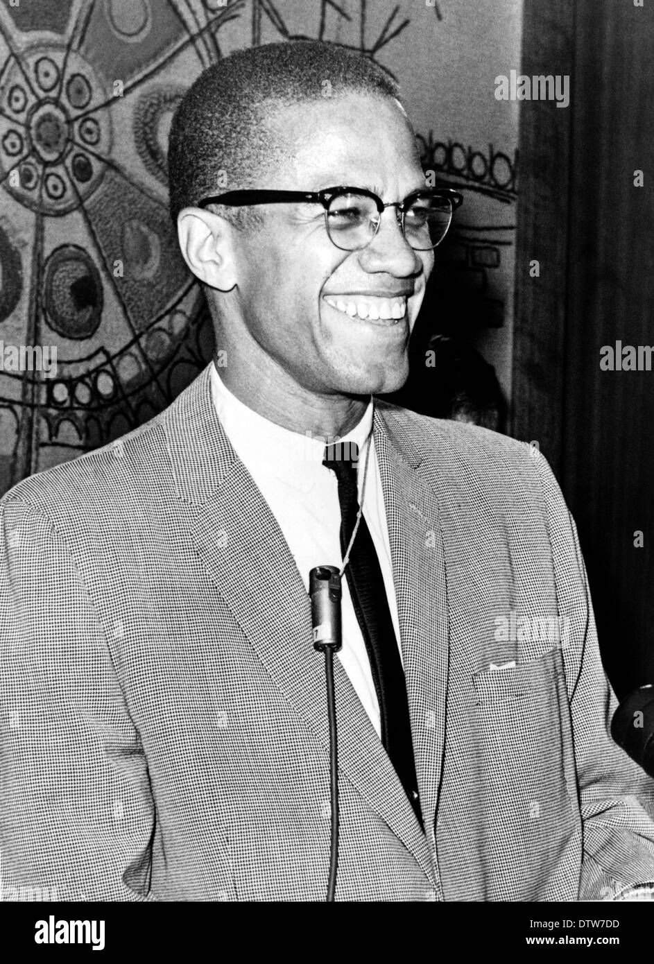 MALCOLM X - Malcolm Little (1925-1965) American Sunni nMuslim minister and political activist in March 1964. Photo Ed Ford Stock Photo