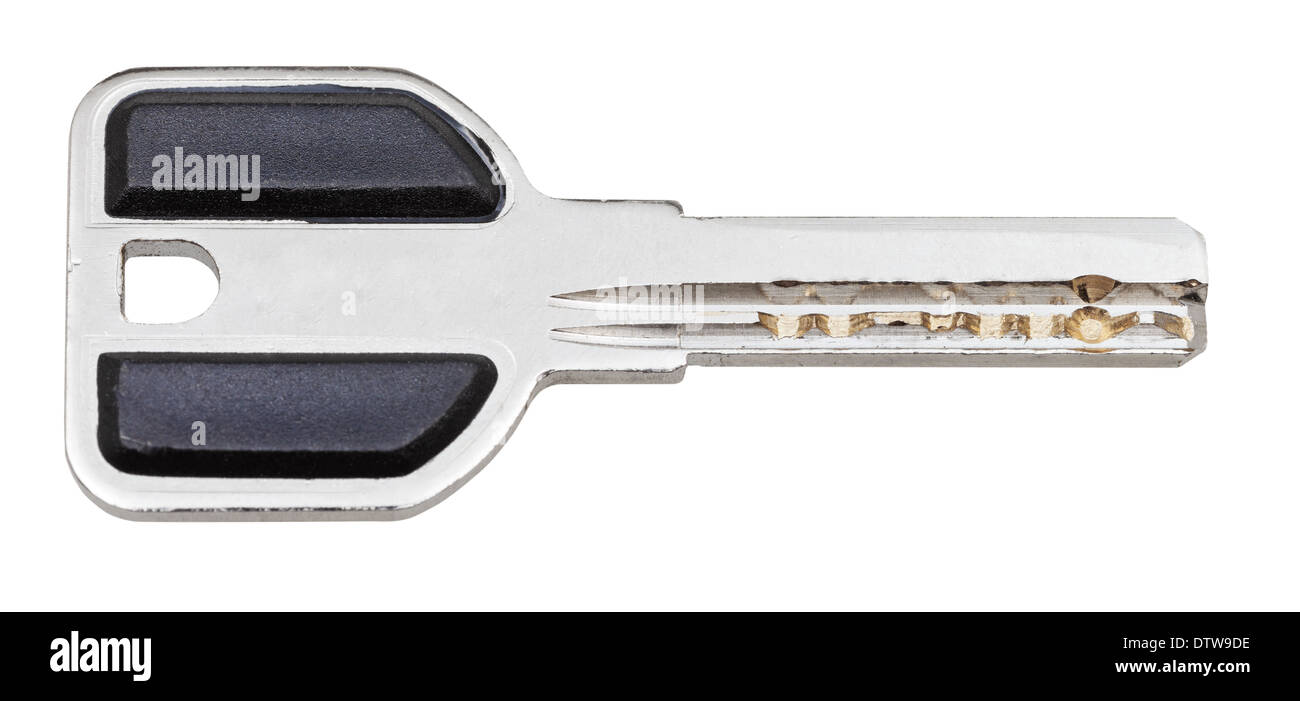 Pin House Key house key for pin tumbler lock isolated on white background Stock Photo ...