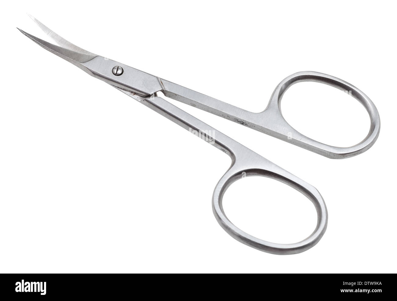 pair of manicure scissors isolated on white background Stock Photo