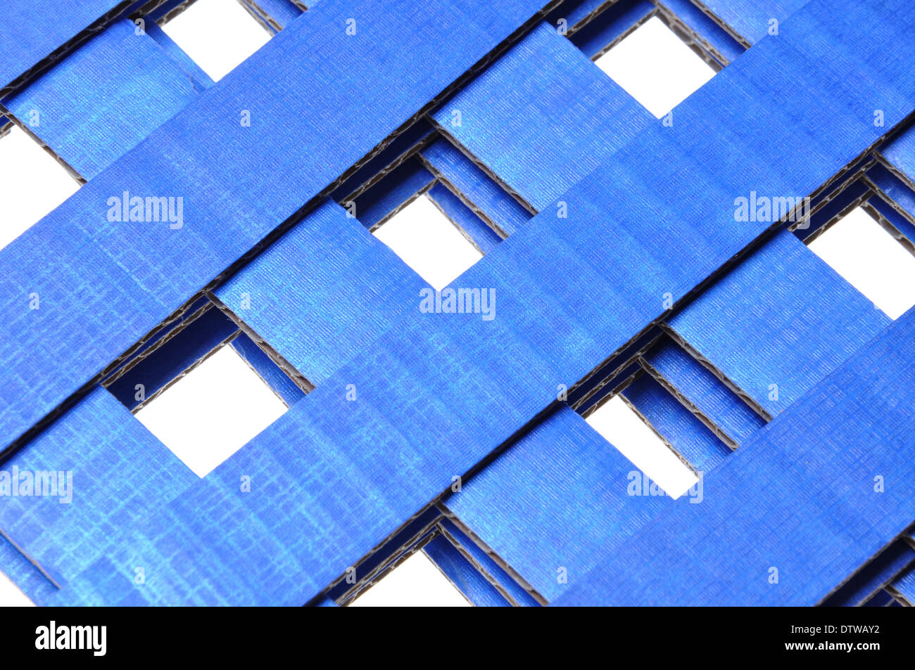 Blue corrugated cardboard isolated on white background Stock Photo Alamy