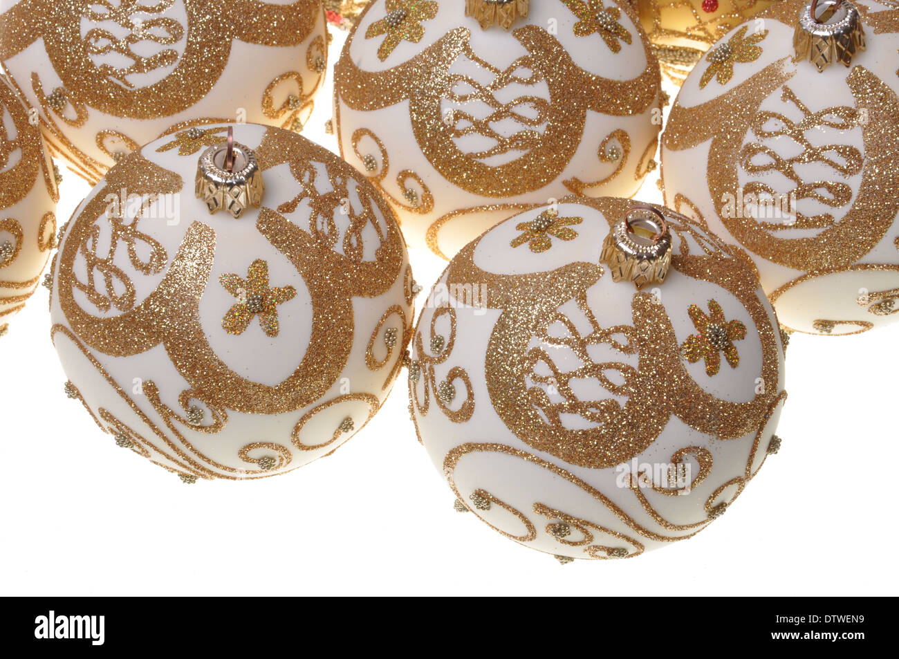 Handmade baubles isolated on white background Stock Photo Alamy