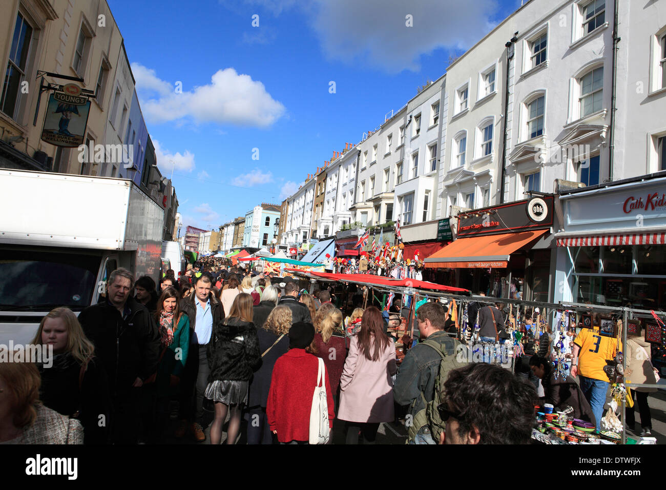 united kingdom london borough of kensington and chelsea portobello road saturday market Stock Photo