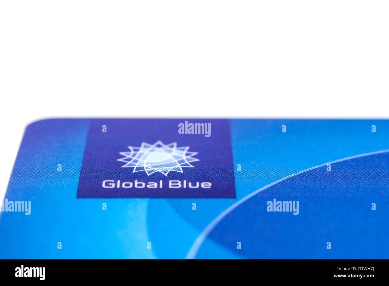 MUNICH, GERMANY - FEBRUARY 20, 2014: Logotype of tax free company 'Global Blue'. Everything you need to know about saving money Stock Photo