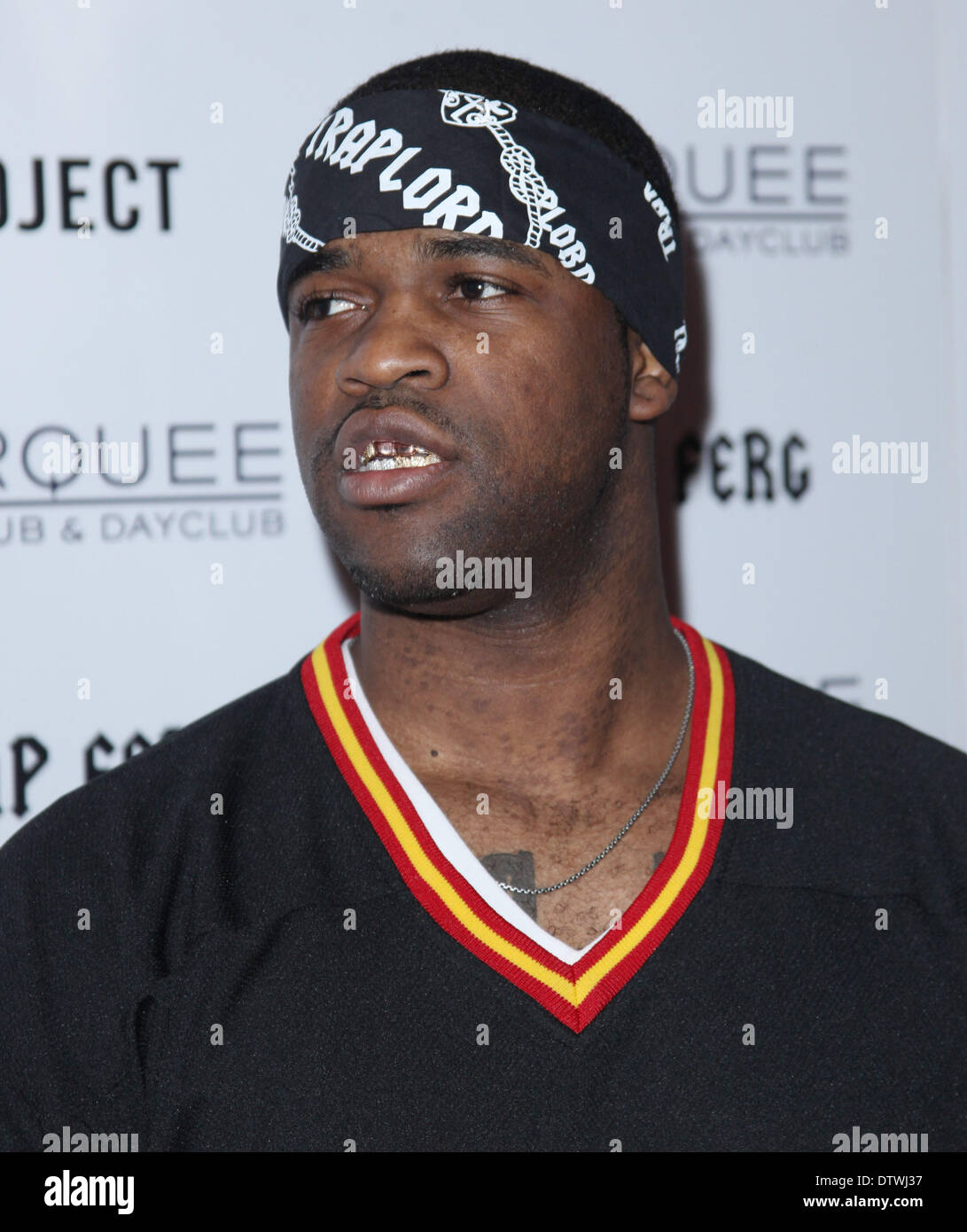 Las Vegas, Nevada, USA. 20th Feb, 2014. Rapper A$AP FERG arrives at ...