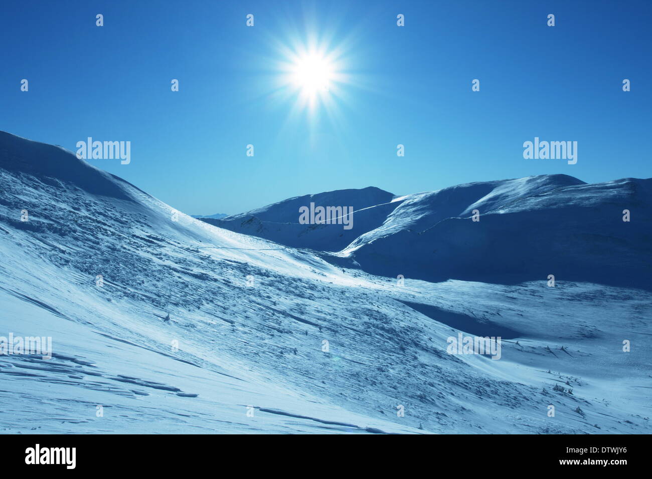 Sun and snow Stock Photo Alamy