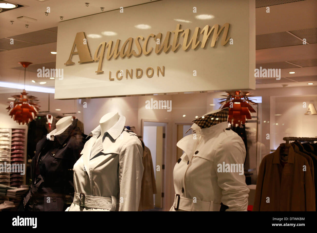 Aquascutum shop is seen at Canary Wharf Stock Photo - Alamy