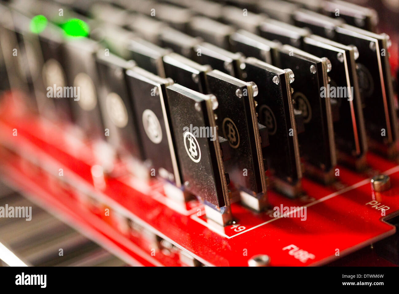 Bitcoin mining USB devices on a large USB hub Stock Photo - Alamy