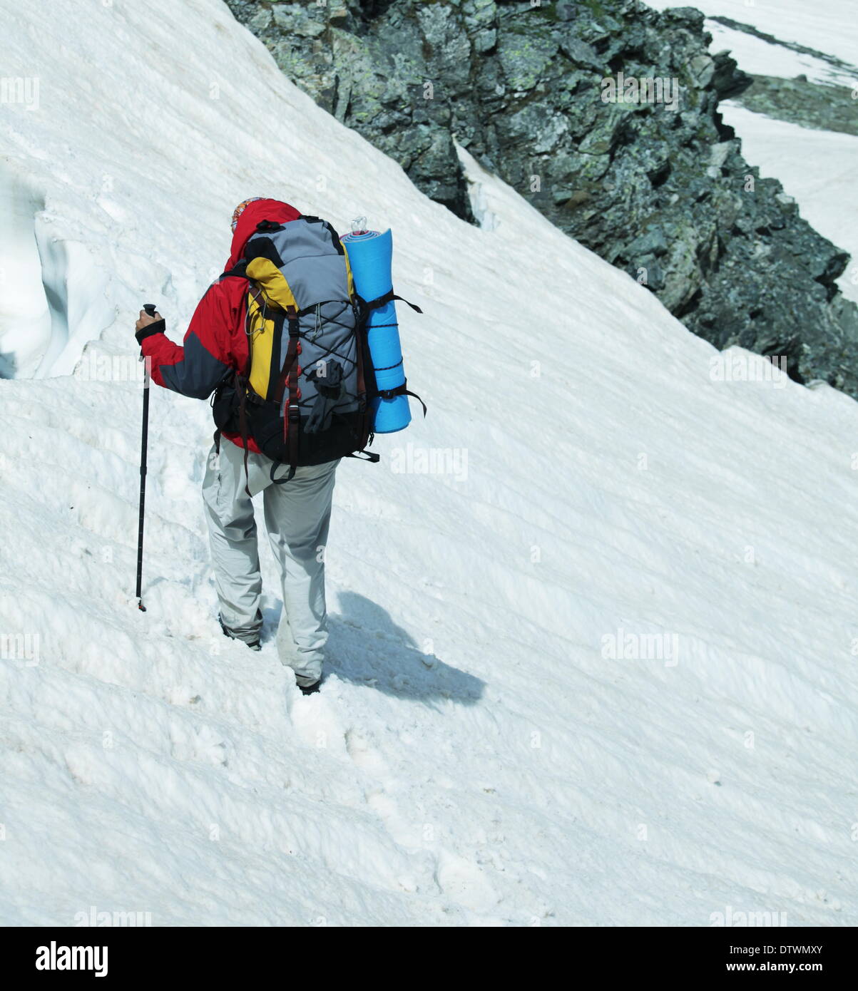 Hike in snowy mountains hi-res stock photography and images - Alamy