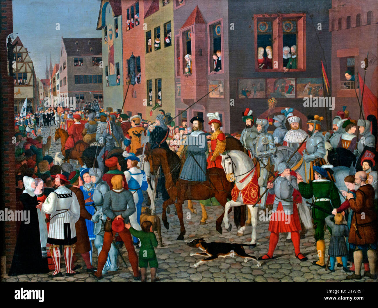 The Entry of Rudolf of Habsburg into Basel in the Year 1273 Pforr, Franz,1788-1812 German Germany Stock Photo