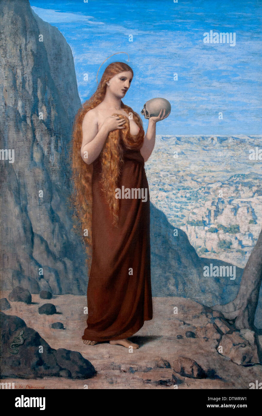 Mary magdalene in the desert 1869 pierre puvis de chavannes hi-res ...