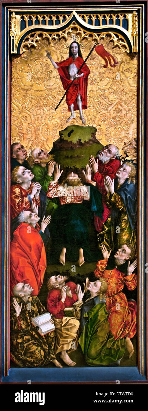 Ascension of Christ,, 1450/55 , Meister des Regler-Altars / Master of the regulator Altar German Germany, Stock Photo