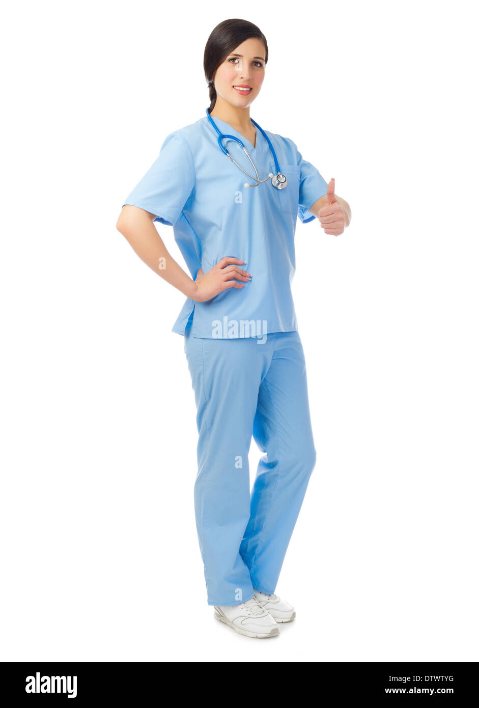 Doctor shows thumb up on hi-res stock photography and images - Alamy