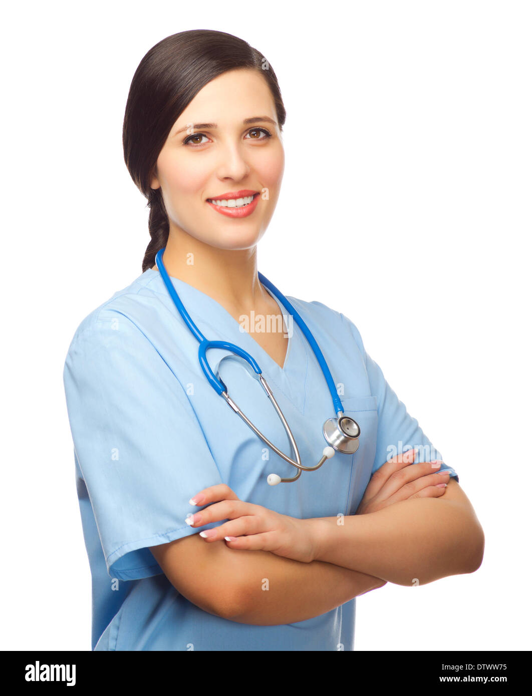 Young smiling doctor isolated on white Stock Photo - Alamy