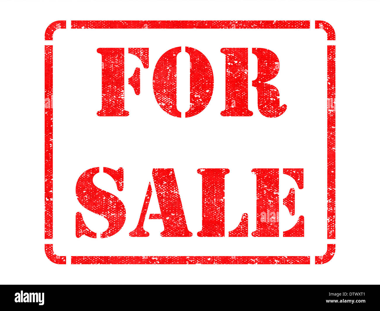 For Sale - Inscription on Red Rubber Stamp Isolated on White Stock ...
