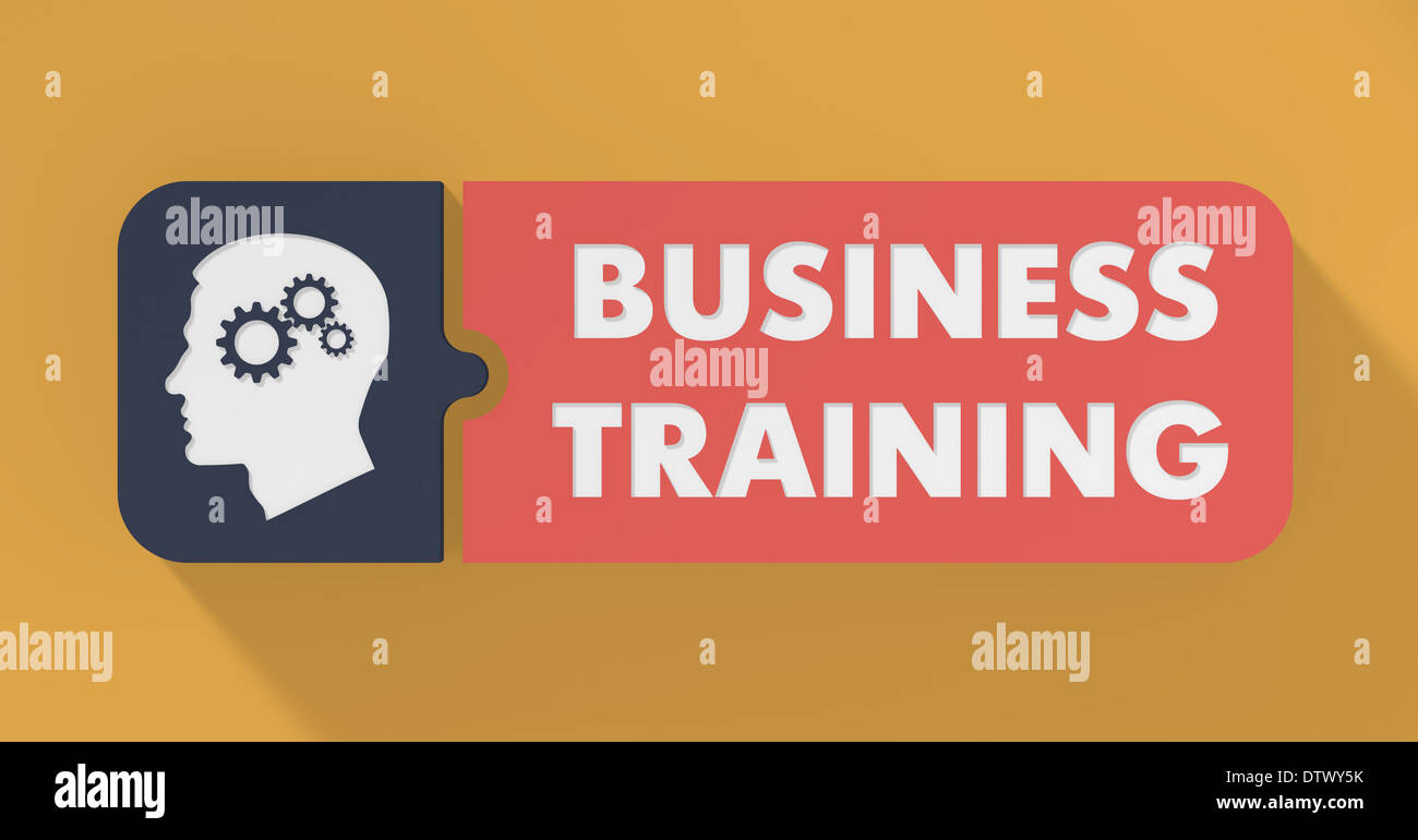 Business Training Concept in Flat Design with Long Shadows Stock Photo ...