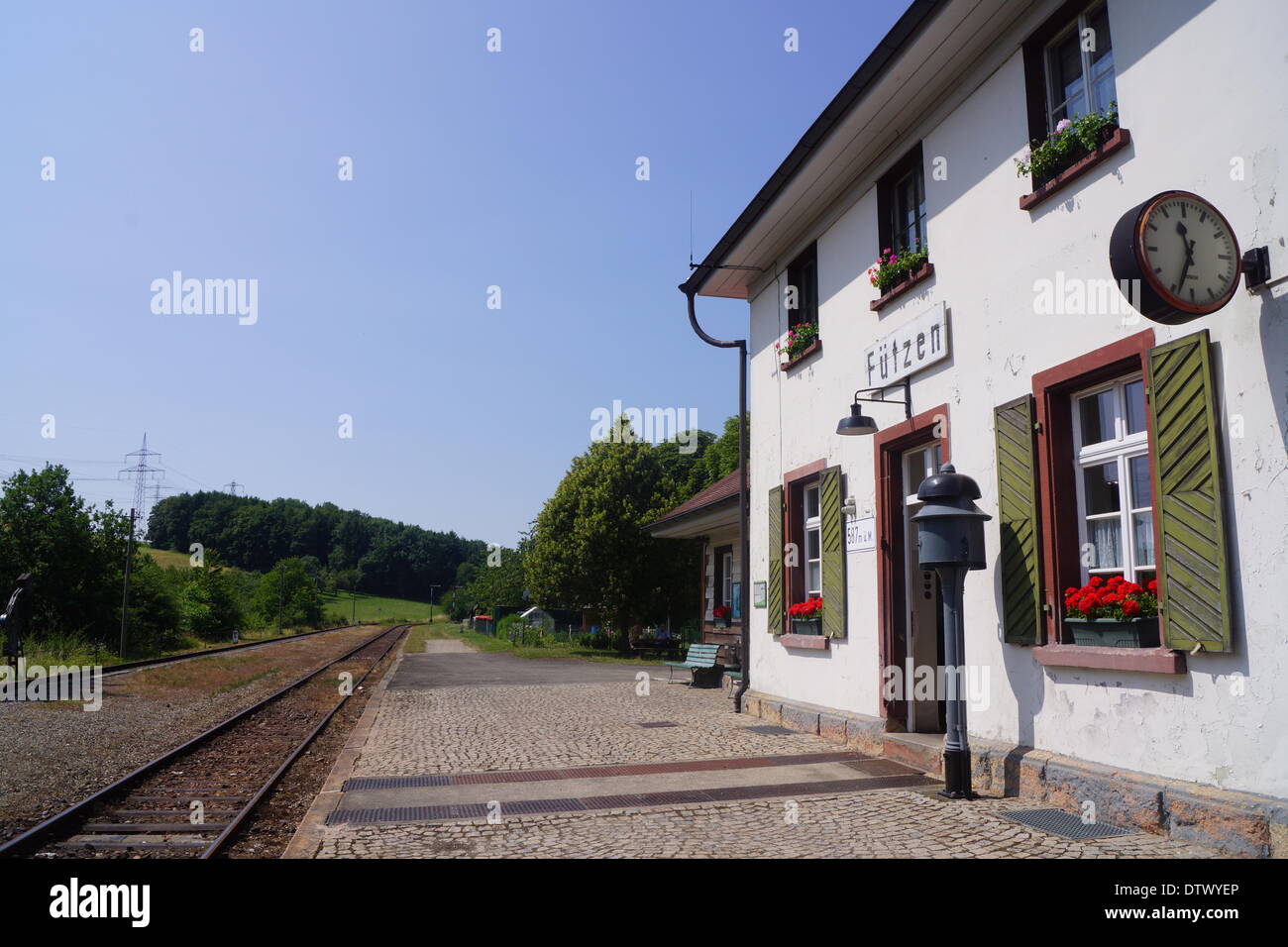 train station fuetzen Stock Photo