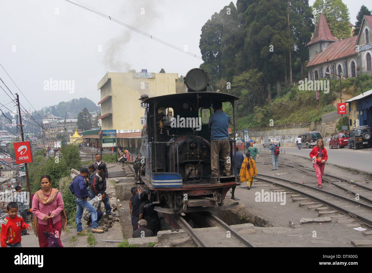 darjeeling himalayan railway,india Stock Photo