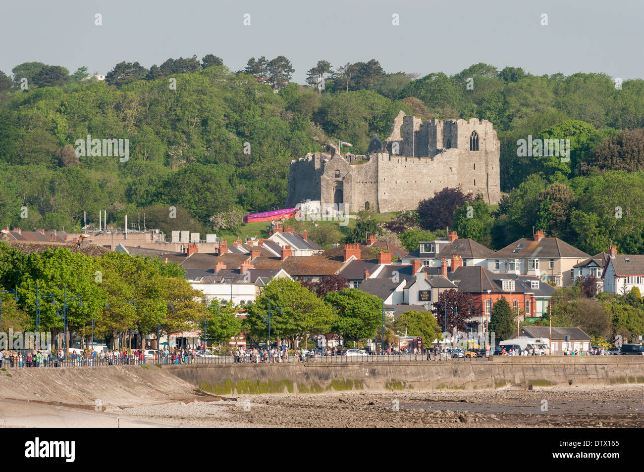 Oystermouth Castle, Mumbles, Swansea, Wales. Stock Photo
