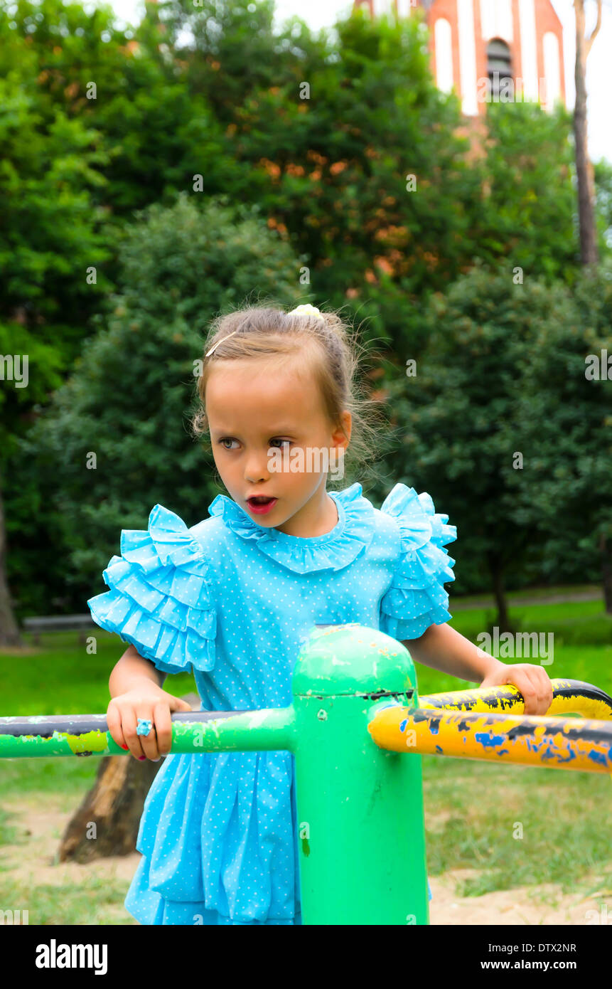little girl on the playground Stock Photo - Alamy