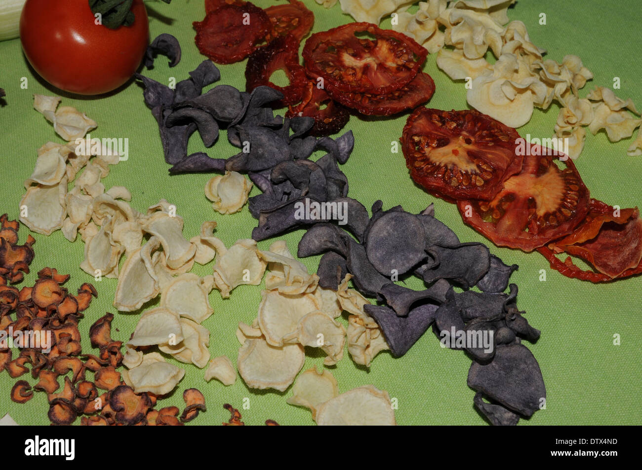 Dried blue potatoes Stock Photo