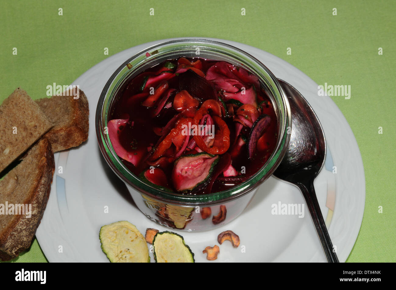 Soup of dried vegetables Stock Photo