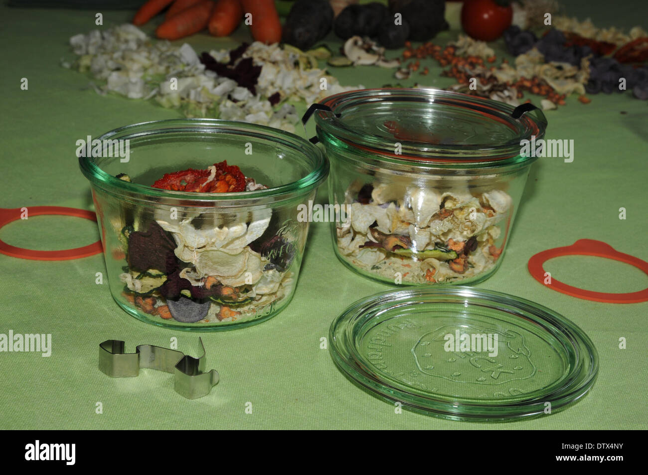 Soup of dried vegetables Stock Photo