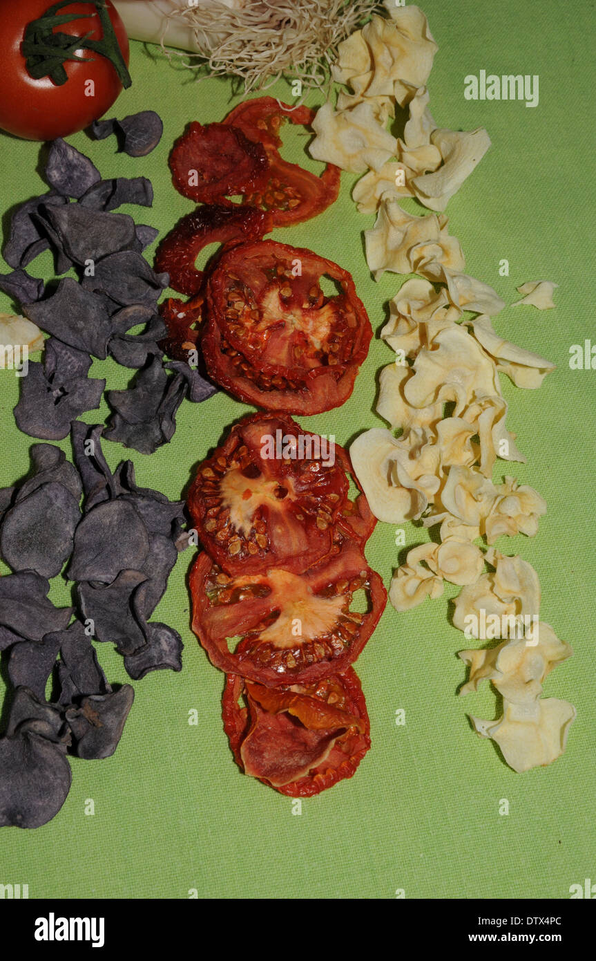 Dried tomatoes an other vegetables Stock Photo