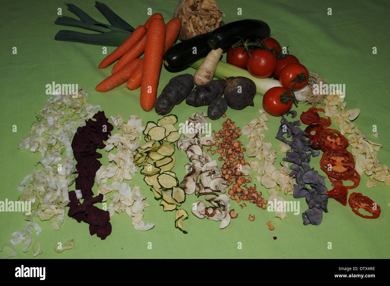 Dried vegetables Stock Photo