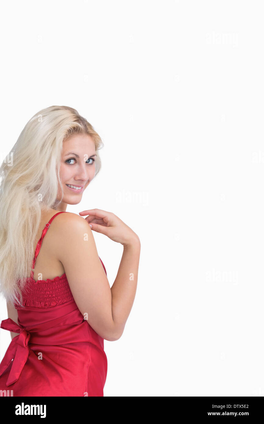 Portrait of happy young woman Stock Photo - Alamy