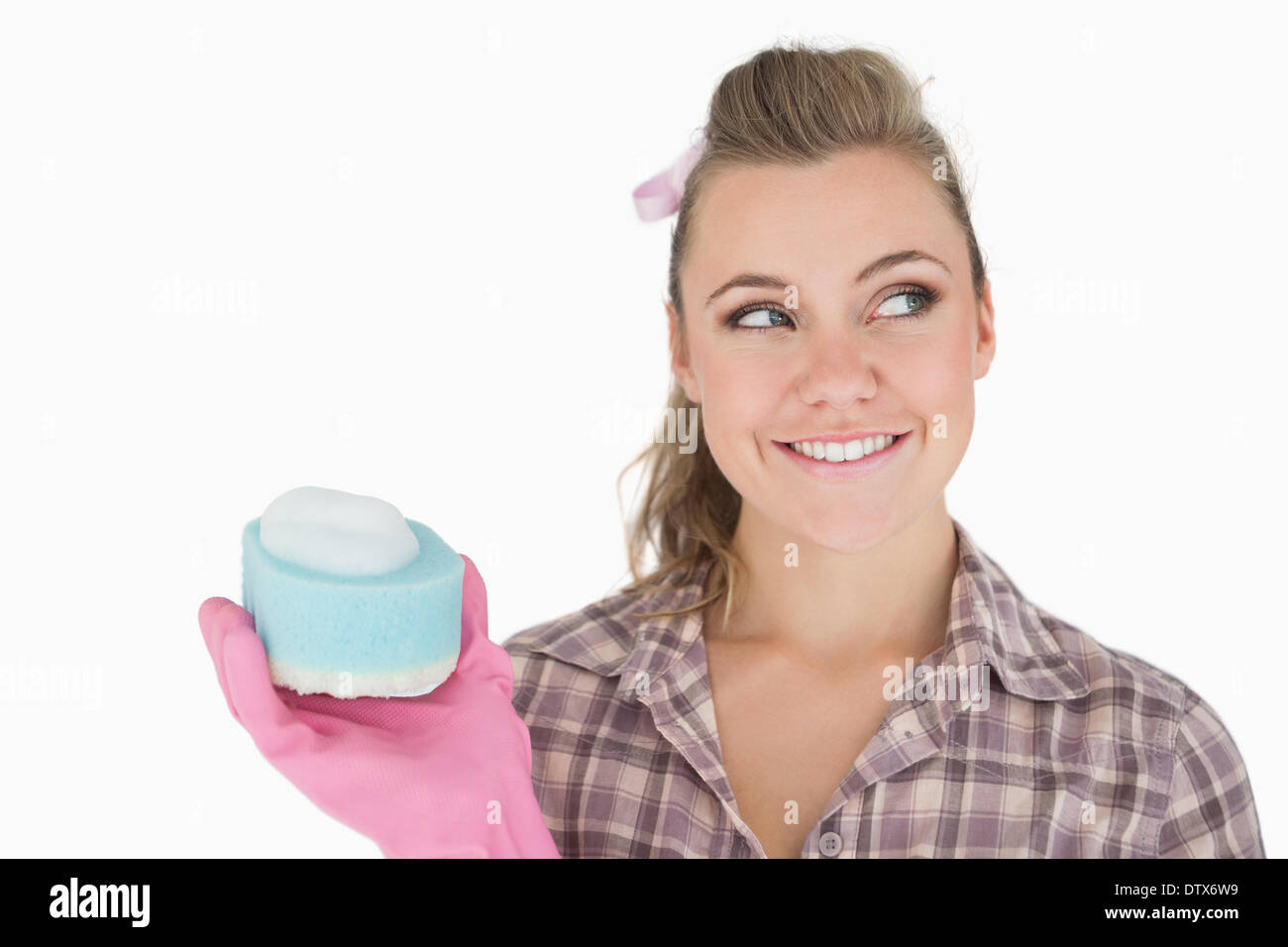 Soap suds white sponge hi-res stock photography and images - Alamy