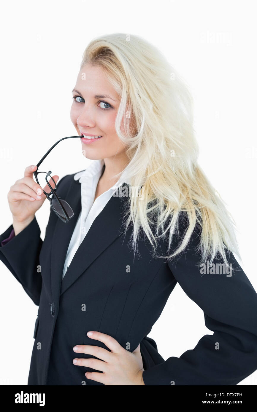 Portrait of confident young business woman Stock Photo - Alamy