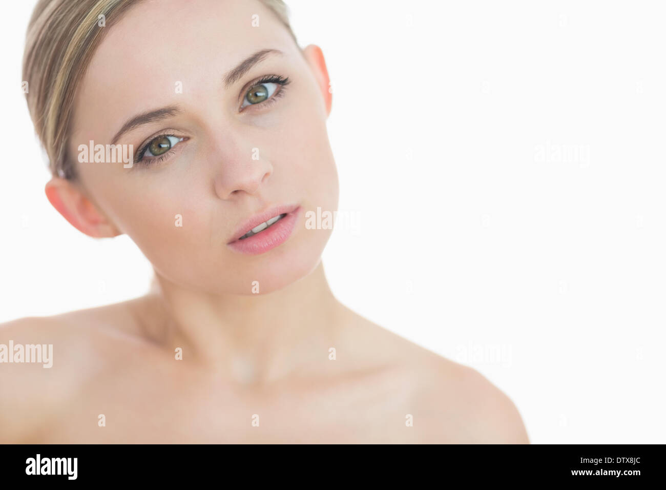 Closeup portrait of cute young woman Stock Photo - Alamy