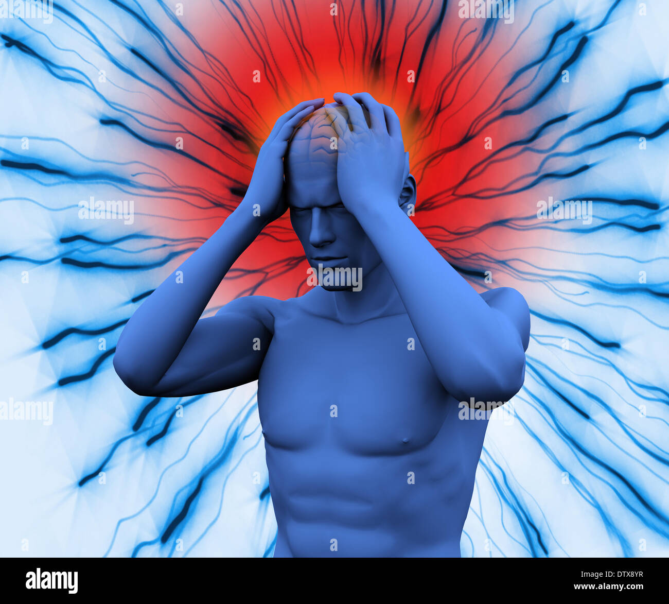 Brain Model Pain Headache Migraine High Resolution Stock Photography ...
