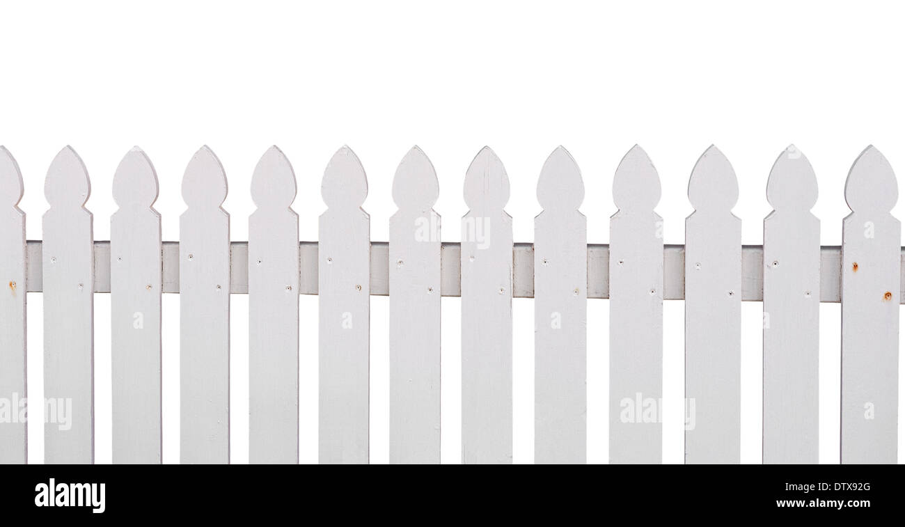 White timber picket fence hi-res stock photography and images - Alamy