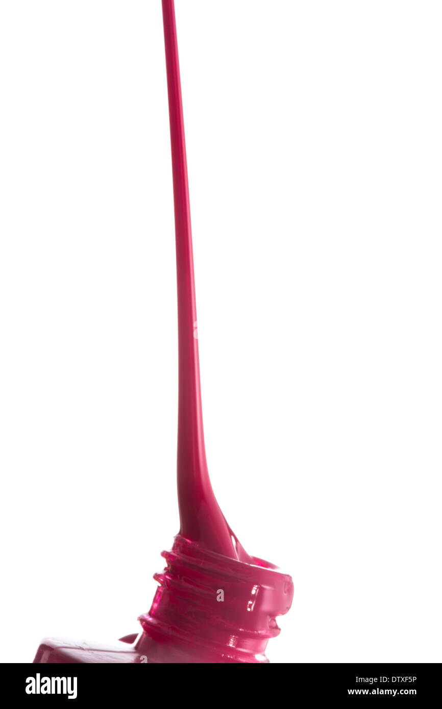 A pink nail polish Stock Photo