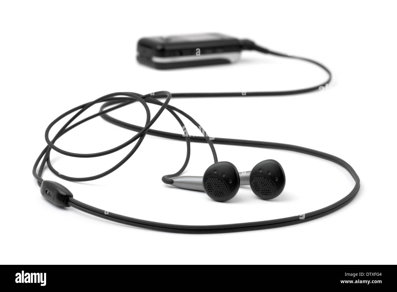 MP3 player and earphones Stock Photo Alamy