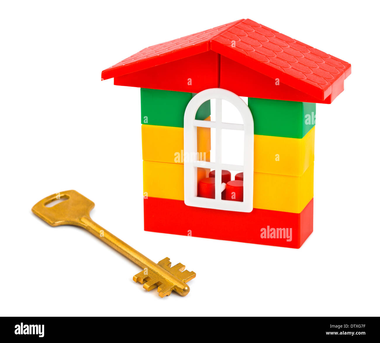 Toy house and key Stock Photo Alamy